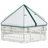 vidaXL 6 Panelna Pasja Ograja Bela 122 x 106 x 79 cm Plastika