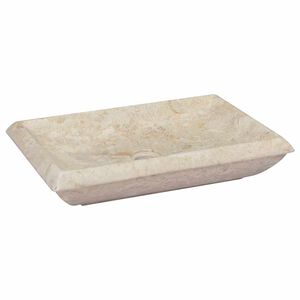 vidaXL Umivalnik krem 50x35x10 cm marmor
