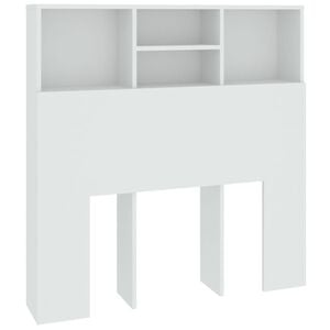 vidaXL Vzglavna omarica bela 100x19x103,5 cm