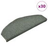 vidaXL Stopni&scaron;čne preproge 30 kosov 65x24x4 cm temno zelene polkrožne velike