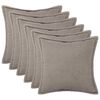 vidaXL Prevleka za blazino 6 pcs HOUTEN Svetlo siva 80 x 80 cm Boucl&eacute;