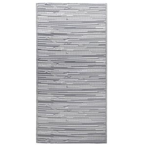 vidaXL Zunanja preproga ARAKIL siva 160x230 cm PP