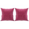 vidaXL Kavč dvosed z blazinami vinsko rdeč 140 cm žamet