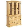 vidaXL Visoka omara Corona rjava 112x43x191,5 cm trdna mehi&scaron;ka borovina