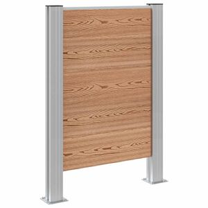 vidaXL Ograja za ko&scaron; za smeti Rjava 85 x 12 x 115 cm Aluminij in WPC