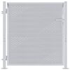 vidaXL Vrtna vrata s ključavnico srebrna 85 x 97 cm Nerjaveče jeklo