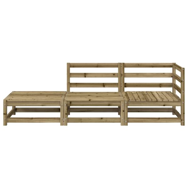 vidaXL Vrtni kavč s stolčkom za noge dvosed impregnirana borovina