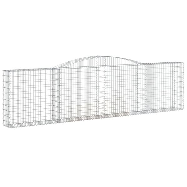 vidaXL Obokane gabion košare 3 kosi 400x30x100/120 cm pocinkano železo
