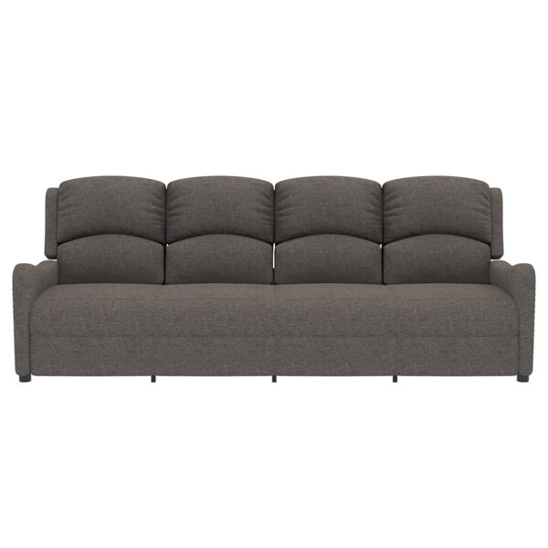 vidaXL Masažni štirised svetlo sivo blago