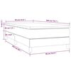 vidaXL Box spring postelja z vzmetnico krem 90x200 cm blago