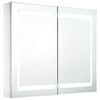 vidaXL LED kopalni&scaron;ka omarica z ogledalom 80x12,2x68 cm