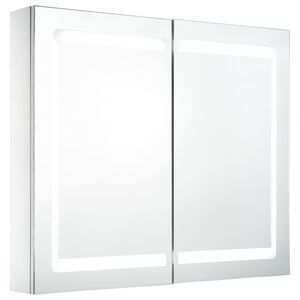 vidaXL LED kopalni&scaron;ka omarica z ogledalom 80x12,2x68 cm
