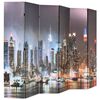 vidaXL Zložljiv paravan 228x170 cm New York ponoči