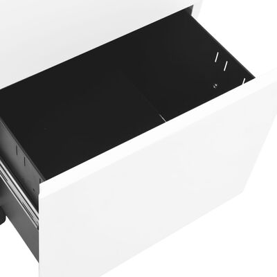 vidaXL Premična omara za dokumente bela 39x45x60 cm jeklo