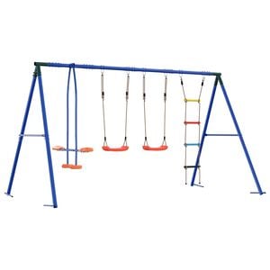 vidaXL Zunanji swing komplet večbarvno Jeklo in PE