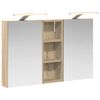 vidaXL Komplet omaric za kopalnico 3 kos 80 x 10,5 x 50 cm