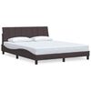 vidaXL Posteljni okvir brez vzmetnice Hanko temno rjav 160x200 cm blago