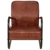 vidaXL Fotelj rjavo pravo usnje