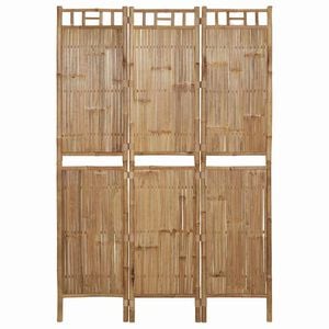 vidaXL Paravan 3-delni iz bambusa 120x180 cm