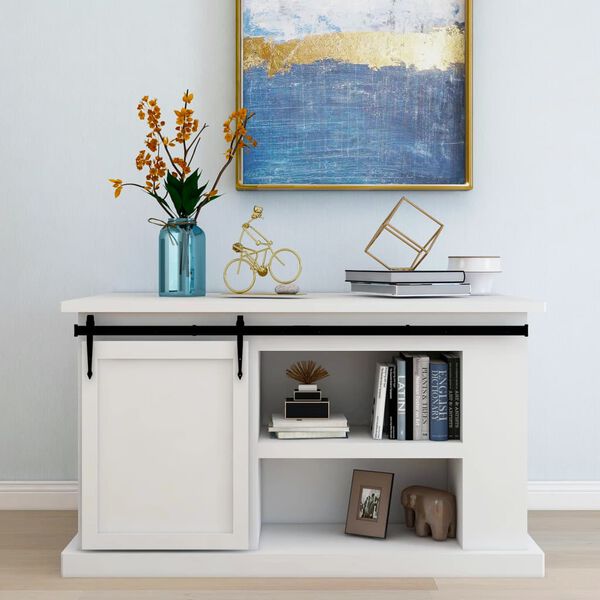 vidaXL Mini komplet za drsna vrata omare iz ogljikovega jekla 152 cm