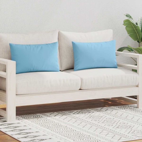 vidaXL Zunanje blazine 2 kosa 60x40 cm svetlo modre