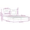 vidaXL Posteljni okvir brez vzmetnice hrast 140x190 cm inženirski les
