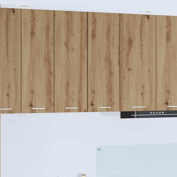 vidaXL Viseča omarica z vrati Artisan hrast in bela 30 x 31 x 80 cm