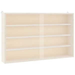 vidaXL Lesena zbirateljska vitrina z vrati 60 x 8,5 x 37 cm