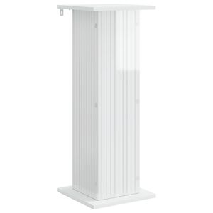 vidaXL Stojalo za rastline Bela visok sijaj 30,5 x 30 x 80,5 cm