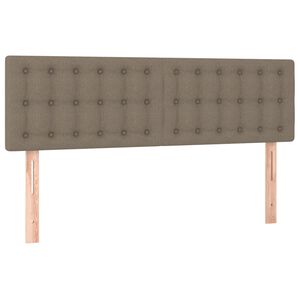 vidaXL Posteljno vzglavje taupe 144x5x78/88 cm blago