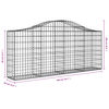 vidaXL Obokane gabion košare 5 kosov 200x30x80/100 cm cinkano železo