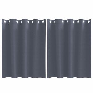 vidaXL Zavese za zatemnitev z obroči 2 pcs Antracit 140 x 140 cm