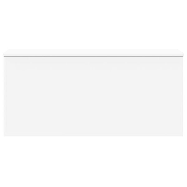 vidaXL Škatla za shranjevanje bela 100x42x46 cm inženirski les