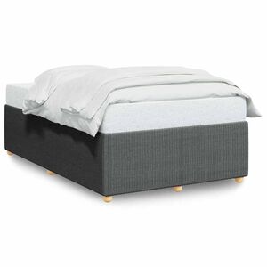 vidaXL Posteljni okvir brez vzmetnice temno siva 120x190 cm blago