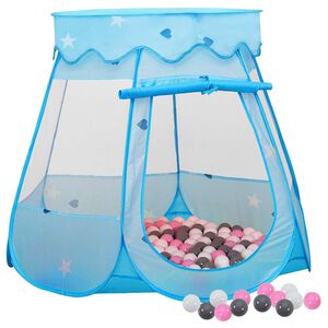 vidaXL Otro&scaron;ki igralni &scaron;otor z 250 žogicami moder 102x102x82 cm
