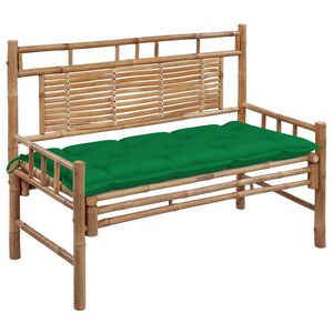 vidaXL Vrtna klop z blazino 120 cm bambus