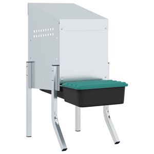 vidaXL Gnezdi&scaron;če za pi&scaron;čance z 1 predelkom in nogami iz pocinkanega jekla