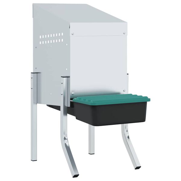 vidaXL Gnezdi&scaron;če za pi&scaron;čance z 1 predelkom in nogami iz pocinkanega jekla