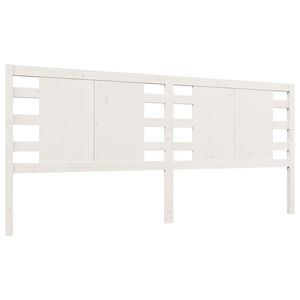 vidaXL Posteljno vzglavje belo 206x4x100 cm trdna borovina