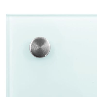 vidaXL Kuhinjska zaščitna obloga bela 90x60 cm kaljeno steklo