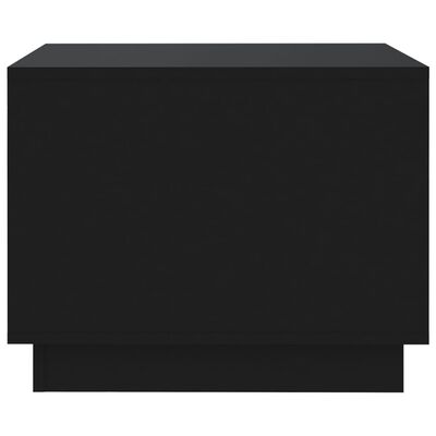 vidaXL Klubska mizica črna 55x55x43 cm iverna plošča