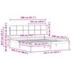 vidaXL Posteljni okvir z oblazinjenim vzglavjem Taupe 120 x 200 cm