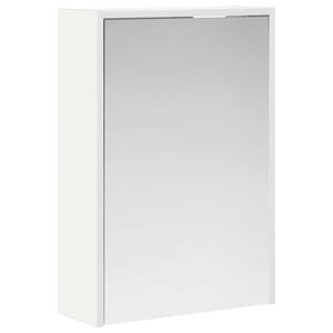 vidaXL Kopalni&scaron;ka ogledalna omara s polico Bela 43 x 16 x 62.5 cm