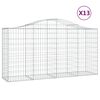 vidaXL Obokana gabionska ko&scaron;ara 13 kos 200x50x100/120cm cinkano železo