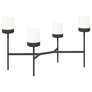 vidaXL Stojalo za cvetje Bela 125 x 55 x 81 cm PP in jeklo