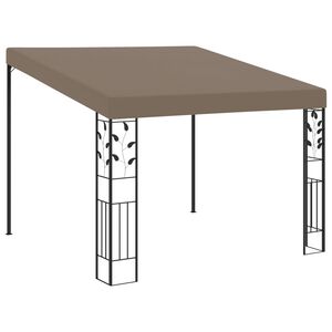 vidaXL Paviljon za namestitev na steno 3x3x2,5 m taupe