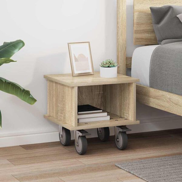 vidaXL TV stojalo Sonoma hrast 37 x 35 x 35 cm Konstruiran les