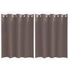vidaXL Zavese za zatemnitev z obroči 2 kos Temno rjava 140 x 140 cm