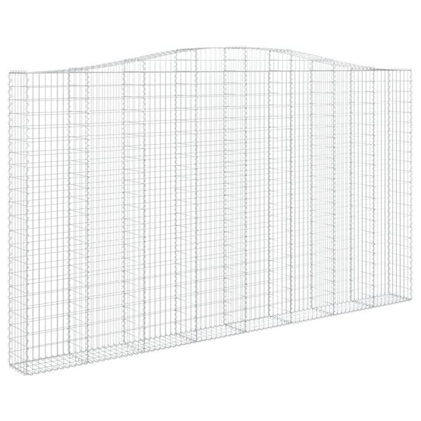 vidaXL Obokane gabion ko&scaron;are 2 kosa 400x30x220/240 cm pocinkano železo
