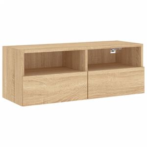 vidaXL Stenska TV omarica sonoma hrast 80x30x30 cm inženirski les
